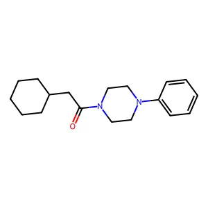 2-Cyclohexyl-1-(4-phenylpiperazin-1-yl)ethanone structure