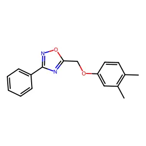 5-[(3,4-Dimethylphenoxy)methyl]-3-phenyl-1,2,4-oxadiazole structure