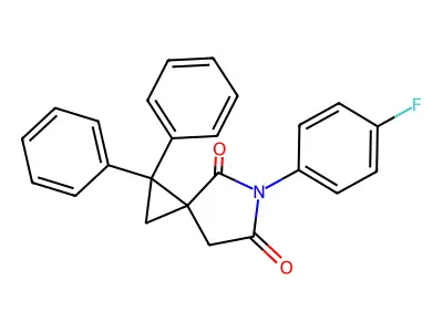5-(4-Fluorophenyl)-1,1-diphenyl-5-azaspiro[2.4]heptane-4,6-dione structure