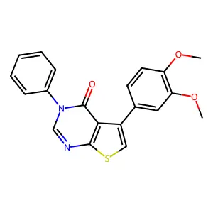 5-(3,4-dimethoxyphenyl)-3-phenylthieno[2,3-d]pyrimidin-4(3H)-one structure