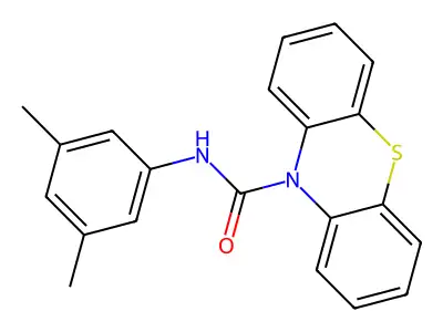 N-(3,5-dimethylphenyl)phenothiazine-10-carboxamide structure