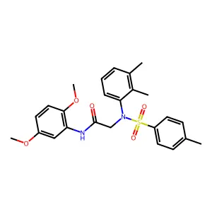N-(2,5-dimethoxyphenyl)-2-(2,3-dimethyl-N-(4-methylphenyl)sulfonylanilino)acetamide structure