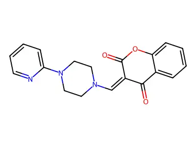 (Z)-3-((4-(pyridin-2-yl)piperazin-1-yl)methylene)chroman-2,4-dione structure