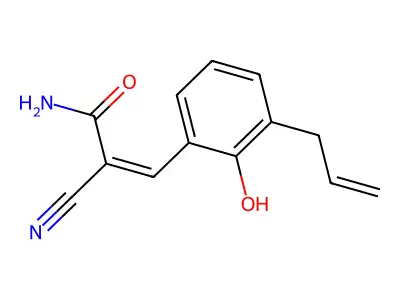 2-Cyano-3-[2-hydroxy-3-(prop-2-en-1-yl)phenyl]prop-2-enamide structure