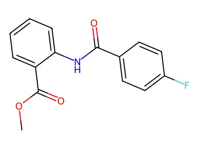 2-(4-氟苯甲酰氨基)苯甲酸甲酯 structure
