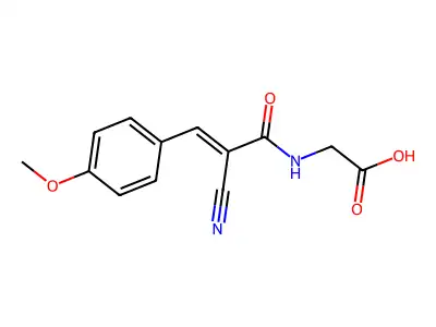 2-[[2-Cyano-3-(4-methoxyphenyl)prop-2-enoyl]amino]acetic acid structure