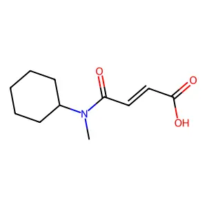(E)-4-[cyclohexyl(methyl)amino]-4-oxobut-2-enoic acid structure