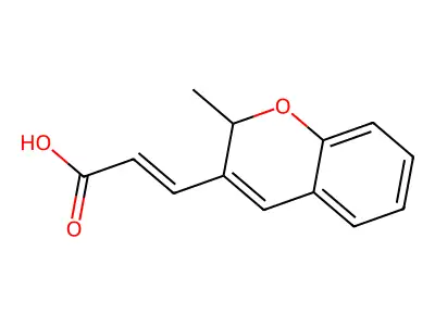 3-(2-methyl-2H-chromen-3-yl)prop-2-enoic acid structure
