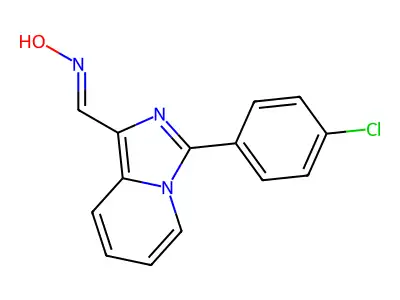 (NZ)-N-[[3-(4-chlorophenyl)imidazo[1,5-a]pyridin-1-yl]methylidene]hydroxylamine structure