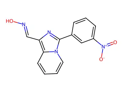 (NZ)-N-[[3-(3-nitrophenyl)imidazo[1,5-a]pyridin-1-yl]methylidene]hydroxylamine structure
