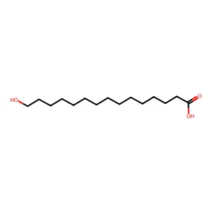 15-Hydroxypentadecanoic acid structure