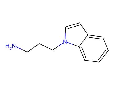 3-(1H-Indol-1-yl)propan-1-aminium structure