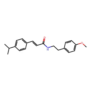 (E)-N-[2-(4-methoxyphenyl)ethyl]-3-(4-propan-2-ylphenyl)prop-2-enamide structure