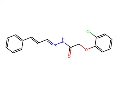 2-(2-chlorophenoxy)-N-(cinnamylideneamino)acetamide structure