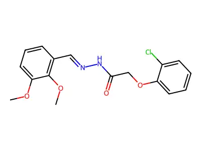 2-(2-chlorophenoxy)-N-[(2,3-dimethoxyphenyl)methylideneamino]acetamide structure