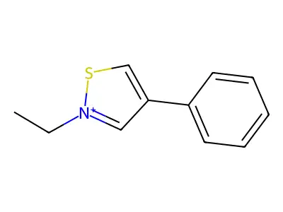2-Ethyl-4-phenyl-1,2-thiazol-2-ium structure