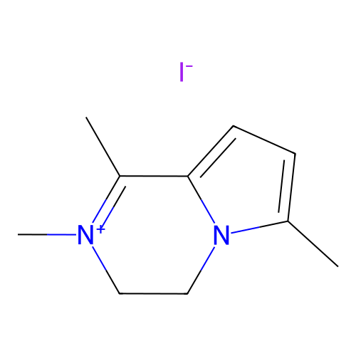 1,2,6-Trimethyl-3,4-dihydropyrrolo[1,2-a]pyrazin-2-ium iodide structure