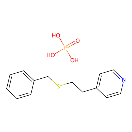 4-[2-(Benzylthio)ethyl]pyridine phosphate structure