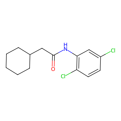 2-cyclohexyl-N-(2,5-dichlorophenyl)acetamide structure
