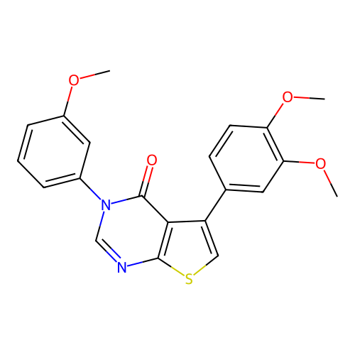 5-(3,4-dimethoxyphenyl)-3-(3-methoxyphenyl)thieno[2,3-d]pyrimidin-4(3H)-one structure