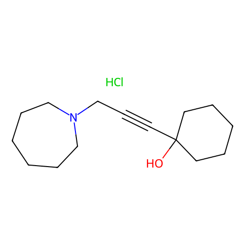 1-(3-(Azepan-1-yl)prop-1-yn-1-yl)cyclohexanol hydrochloride structure