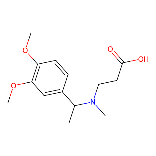 3-{[(3,4-Dimethoxyphenyl)ethyl]methylamino}propanoic acid structure