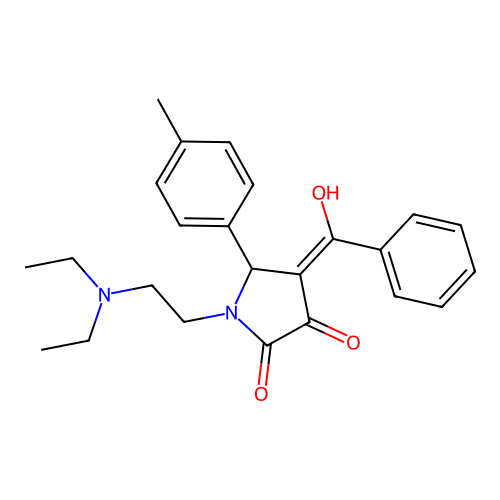 4-benzoyl-1-(2-(diethylamino)ethyl)-3-hydroxy-5-(p-tolyl)-1H-pyrrol-2(5H)-one structure