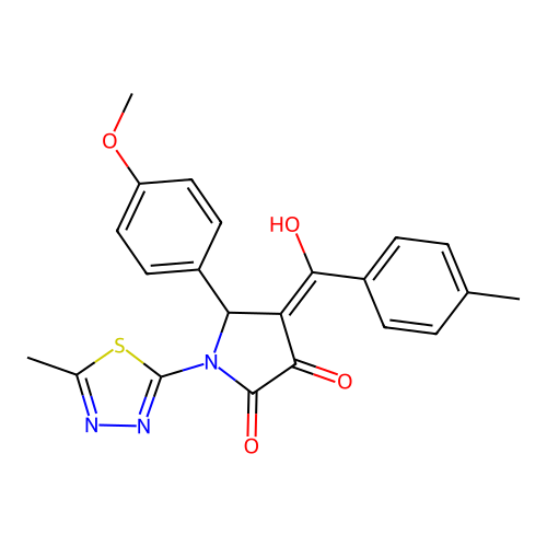 3-Hydroxy-5-(4-methoxyphenyl)-1-(5-methyl-1,3,4-thiadiazol-2-yl)-4-(4-methylbenzoyl)-1H-pyrrol-2(5H)-one structure