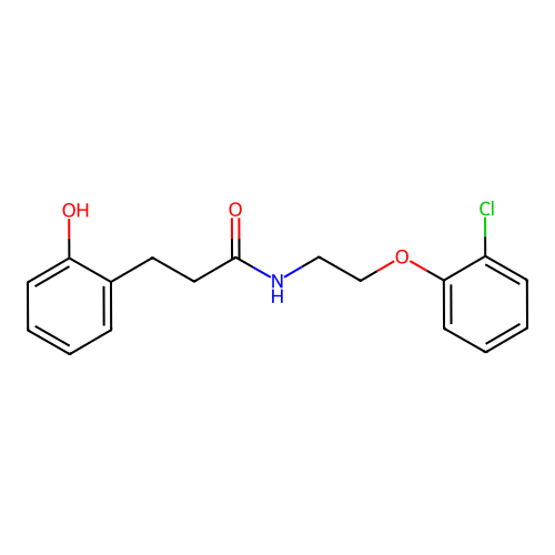 N-[2-(2-Chlorophenoxy)ethyl]-3-(2-hydroxyphenyl)propanamide structure