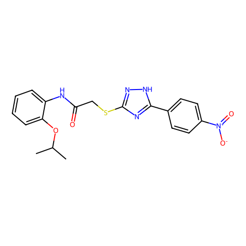N-(2-isopropoxyphenyl)-2-((3-(4-nitrophenyl)-1H-1,2,4-triazol-5-yl)thio)acetamide structure
