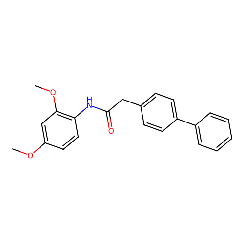 2-(biphenyl-4-yl)-N-(2,4-dimethoxyphenyl)acetamide structure