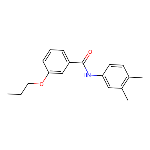 N-(3,4-dimethylphenyl)-3-propoxybenzamide structure