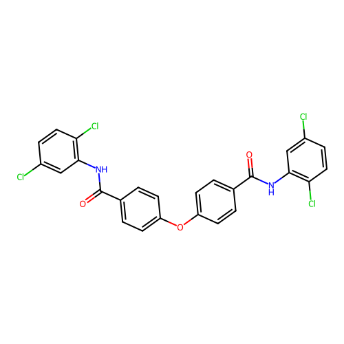 4,4'-oxybis(N-(2,5-dichlorophenyl)benzamide) structure