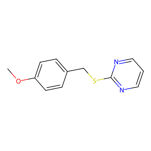 2-[(4-Methoxyphenyl)methylsulfanyl]pyrimidine structure