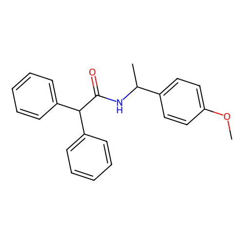 N-(1-(4-methoxyphenyl)ethyl)-2,2-diphenylacetamide structure