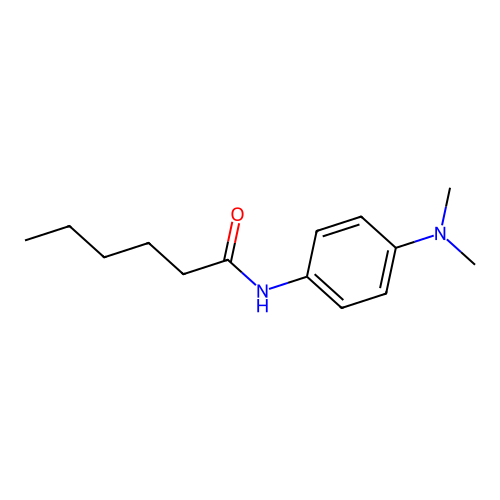 N-[4-(dimethylamino)phenyl]hexanamide structure