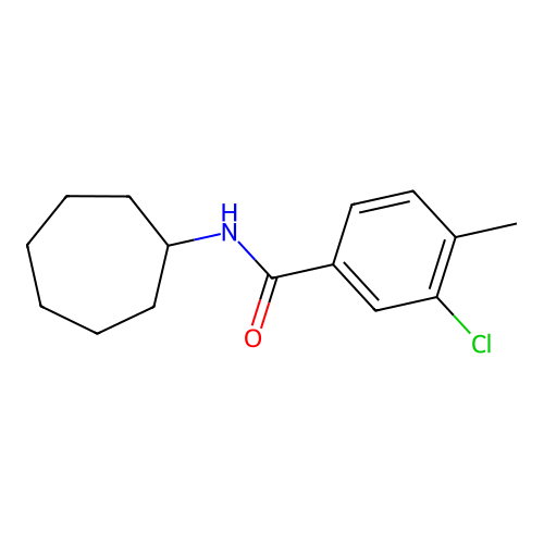 3-chloro-N-cycloheptyl-4-methylbenzamide structure