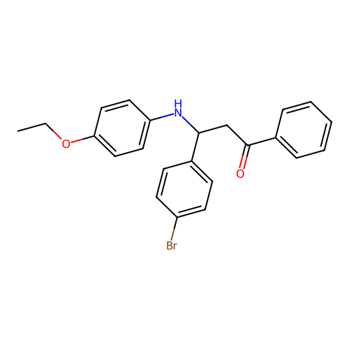 3-(4-Bromophenyl)-3-((4-ethoxyphenyl)amino)-1-phenylpropan-1-one structure