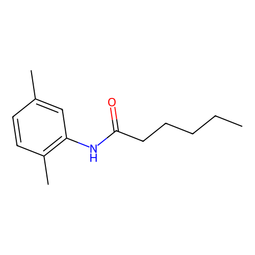 N-(2,5-dimethylphenyl)hexanamide structure