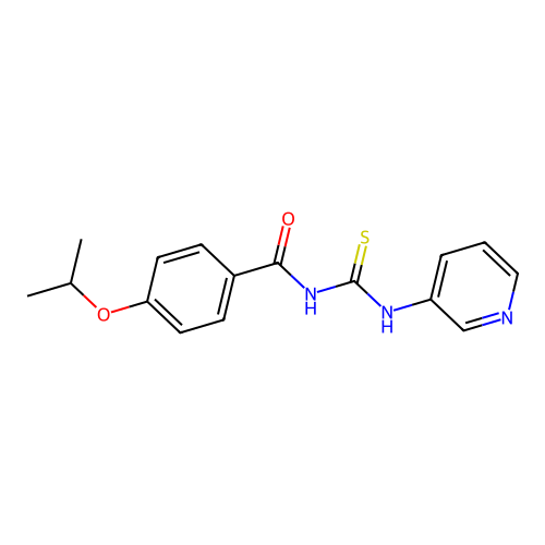4-(propan-2-yloxy)-N-(pyridin-3-ylcarbamothioyl)benzamide structure