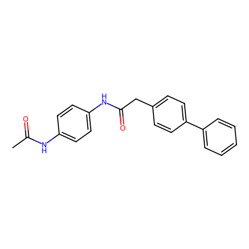 N-[4-(acetylamino)phenyl]-2-(biphenyl-4-yl)acetamide structure
