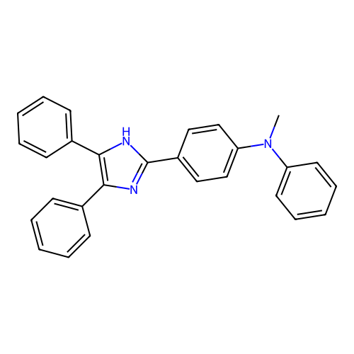 4-(4,5-diphenyl-1H-imidazol-2-yl)-N-methyl-N-phenylaniline structure
