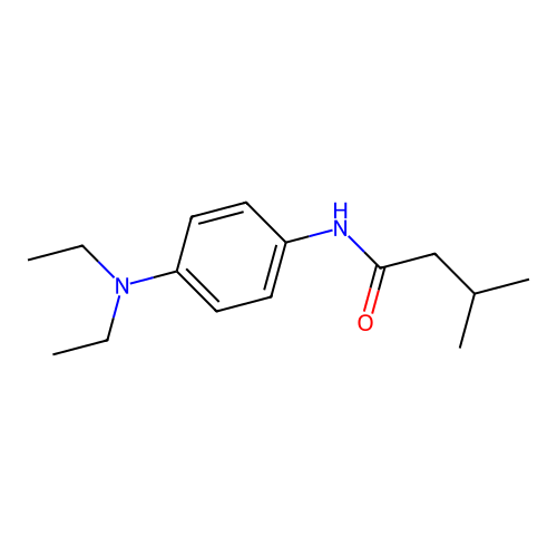 N-[4-(diethylamino)phenyl]-3-methylbutanamide structure