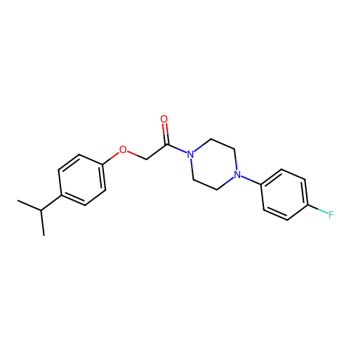 1-[4-(4-Fluorophenyl)piperazin-1-yl]-2-[4-(propan-2-yl)phenoxy]ethanone structure