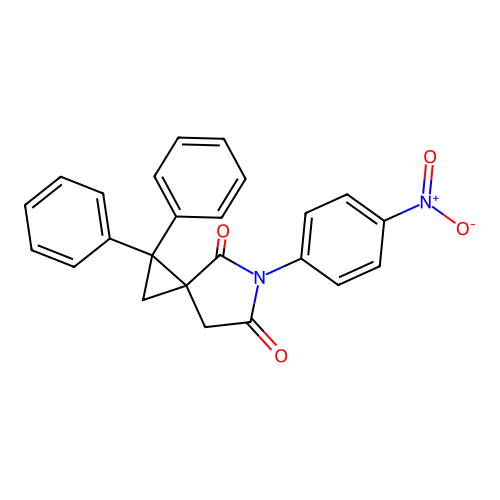 5-(4-Nitrophenyl)-1,1-diphenyl-5-azaspiro[2.4]heptane-4,6-dione structure