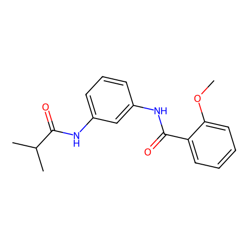 2-methoxy-N-{3-[(2-methylpropanoyl)amino]phenyl}benzamide structure