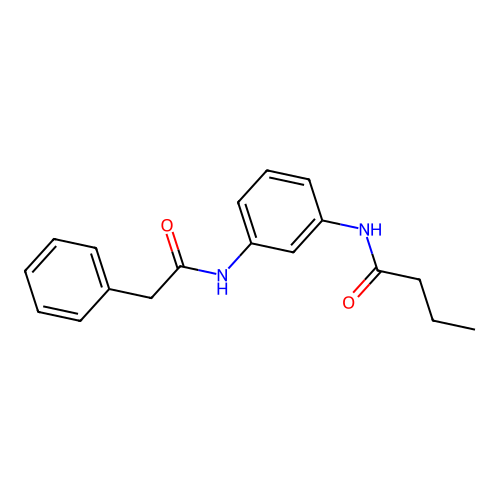 N-{3-[(phenylacetyl)amino]phenyl}butanamide structure