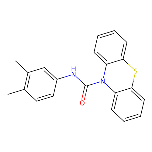 N-(3,4-dimethylphenyl)-10H-phenothiazine-10-carboxamide structure