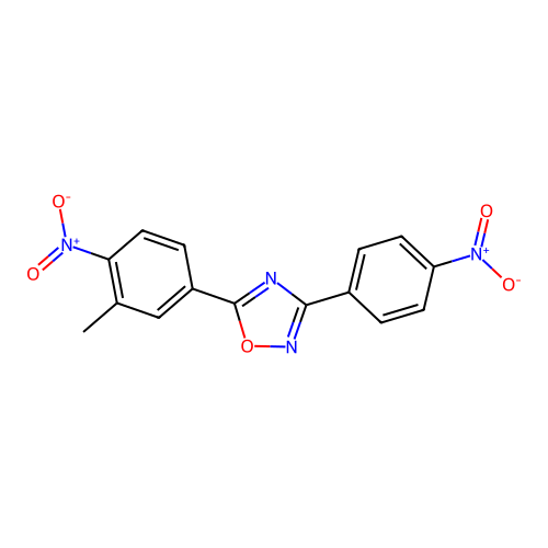 5-(3-Methyl-4-nitrophenyl)-3-(4-nitrophenyl)-1,2,4-oxadiazole structure