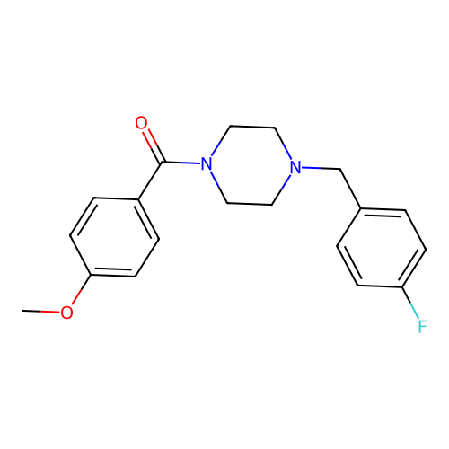 1-(4-Fluorobenzyl)-4-(4-methoxybenzoyl)piperazine structure
